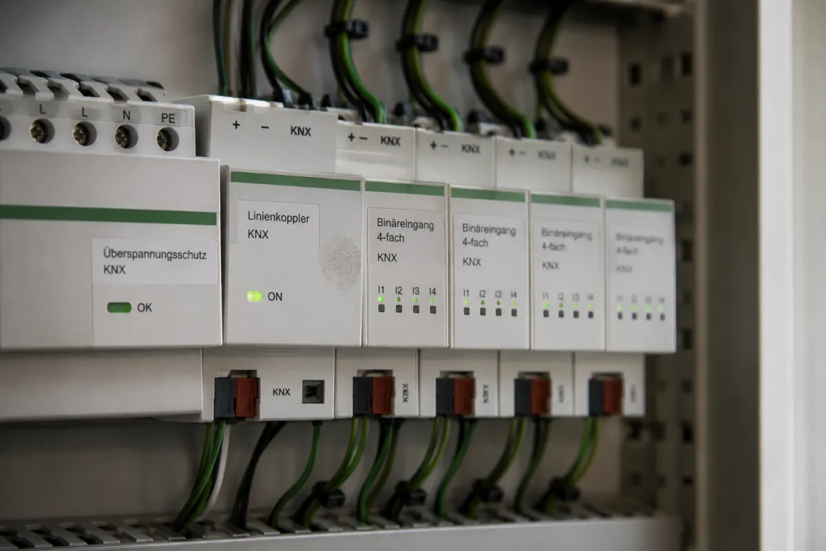 KNX Schaltaktor im Verteilerschrank