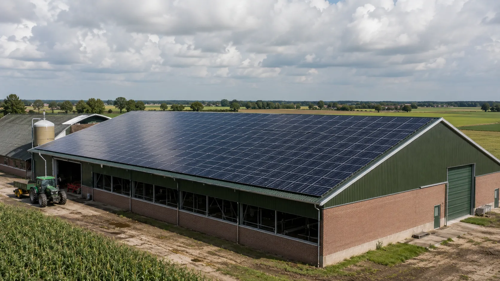 Landwirtschaftliches Scheunendach mit Photovoltaik in Emmerich am Rhein