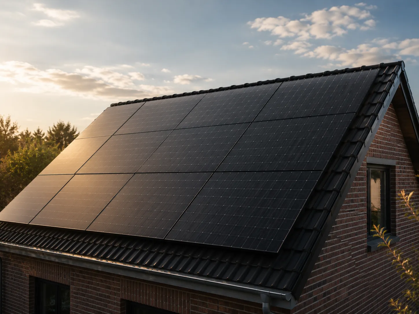 Photovoltaik-Anlage auf einem Einfamilienhaus-Dach in Emmerich am Rhein
