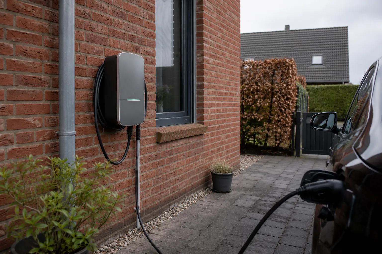 Wallbox an einem Einfamilienhaus in Emmerich am Rhein